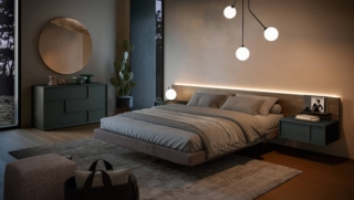 Letto Wall Panel e giroletto Ypsilon sommier Moretti Compact Giorno Notte, composizione P12, Camera Profile Letto Wall Panel e giroletto Ypsilon sommier Moretti Compact Giorno Notte, composizione P12, Camera Profile