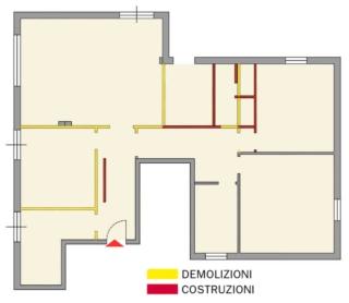 Pianta demolizioni e costruzioni