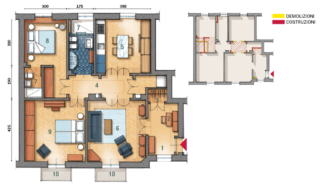 1 Ingresso 2 Postazione studio 3 Guardaroba
4 Corridoio 5 Cucina/pranzo
6 Soggiorno 7 Bagno
8 Camera matrimoniale
9 Camera
10 Balcone 1 Ingresso 2 Postazione studio 3 Guardaroba
4 Corridoio 5 Cucina/pranzo
6 Soggiorno 7 Bagno
8 Camera matrimoniale
9 Camera
10 Balcone