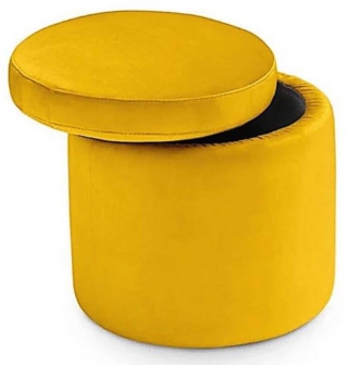 Il pouf contenitore Parana di That's Casa misura Ø 45 x H 49 cm e costa 338 euro. www.thatscasa.com