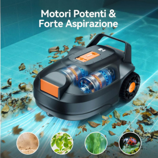 Robot per la pulizia della piscina senza fili, ideali per strutture rigide a fondo piatto. Prezzo: 149 euro su amazon.it Robot per la pulizia della piscina senza fili, ideali per strutture rigide a fondo piatto. Prezzo: 149 euro su amazon.it