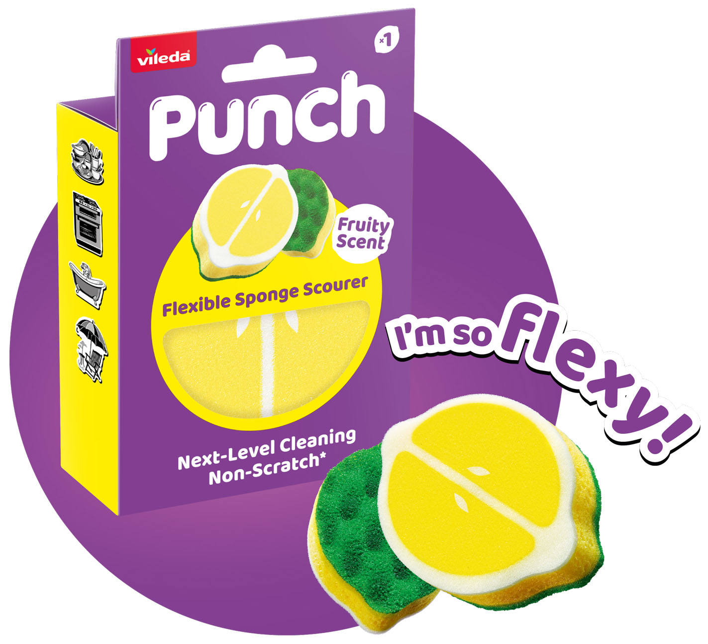 Spugnetta Vileda Punch Limone Spugnetta Vileda Punch Limone