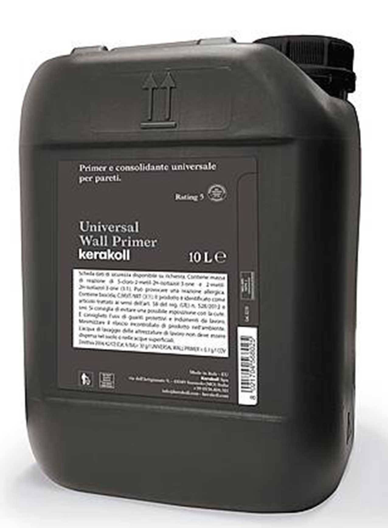 Universal Wall Primer di Kerakoll , costa 6,50 euro, www.kerakoll.com Universal Wall Primer di Kerakoll , costa 6,50 euro, www.kerakoll.com