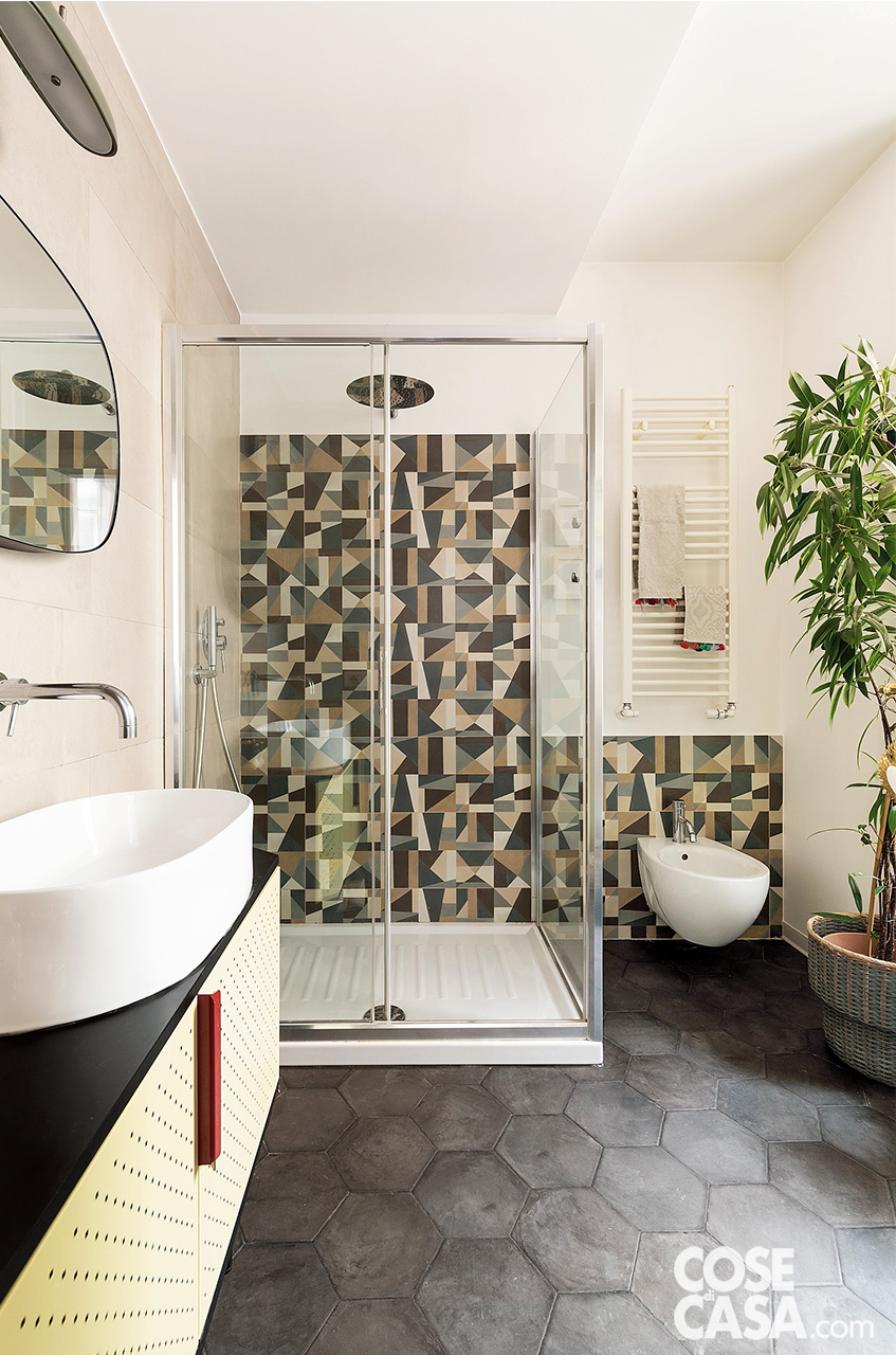 bagno con doccia parete decorata bagno con doccia parete decorata