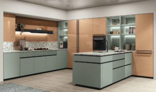 Dimensioni contenute per la penisola, con la zona lavaggio e il top in agglomerato di marmo Vendome glossy, che trova posto al centro della composizione ColorLab di CREO Kitchens. Le ante delle basi sono laccate super opaco verde Kitami; le colonne hanno le ante lisce in laccato cannella lucido. Prezzo su richiesta. https://www.creokitchens.it Dimensioni contenute per la penisola, con la zona lavaggio e il top in agglomerato di marmo Vendome glossy, che trova posto al centro della composizione ColorLab di CREO Kitchens. Le ante delle basi sono laccate super opaco verde Kitami; le colonne hanno le ante lisce in laccato cannella lucido. Prezzo su richiesta. https://www.creokitchens.it