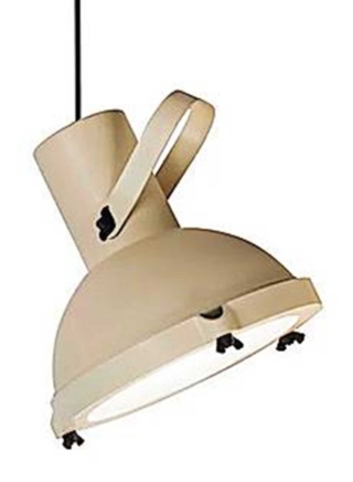Progettata
da Le Corbusier
nel 1954 per illuminare l'Alta Corte di Chandigarh,
in India, viene riletta oggi attraverso nuove finiture opache.Projecteur 165 pendant – IP20 di Nemo Lighting ha il paralume in alluminio con galletti di chiusura e viti visibili. Misura Ø 22 x H 18 cm; costa 180 euro + Iva. www.nemolighting.com Progettata
da Le Corbusier
nel 1954 per illuminare l'Alta Corte di Chandigarh,
in India, viene riletta oggi attraverso nuove finiture opache.Projecteur 165 pendant – IP20 di Nemo Lighting ha il paralume in alluminio con galletti di chiusura e viti visibili. Misura Ø 22 x H 18 cm; costa 180 euro + Iva. www.nemolighting.com