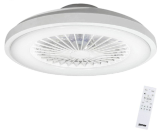 Il ventilatore da soffitto con plafoniera Led di Arteleta integra ventilazione ed illuminazione. Ha sette pale trasparenti e sei velocità selezionabili per assicurare una distribuzione dell’aria uniforme ed efficace, con un volume d’aria in uscita fino a 131 mc/min. Il flusso luminoso fino a 3.400 lumen e la funzione dimmer permettono di modulare intensità e atmosfera, garantendo il giusto equilibrio tra funzionalità e comfort visivo. Ha funzione reverse e la gestione è semplice e intuitiva grazie al telecomando in dotazione. Ø 48,5 cm. Prezzo 176 euro. www.arteleta.it