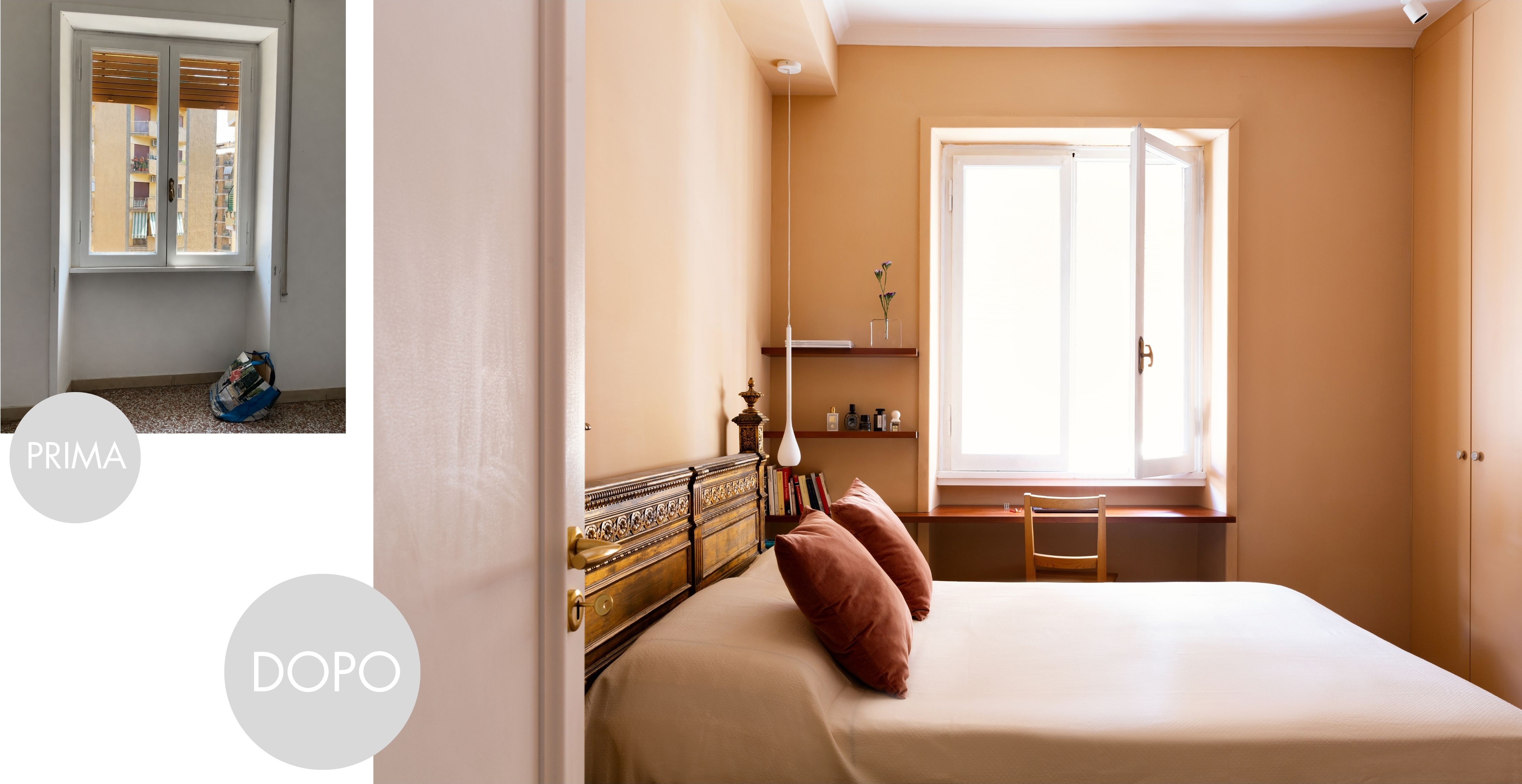Prima e Dopo camera da letto matrimoniale