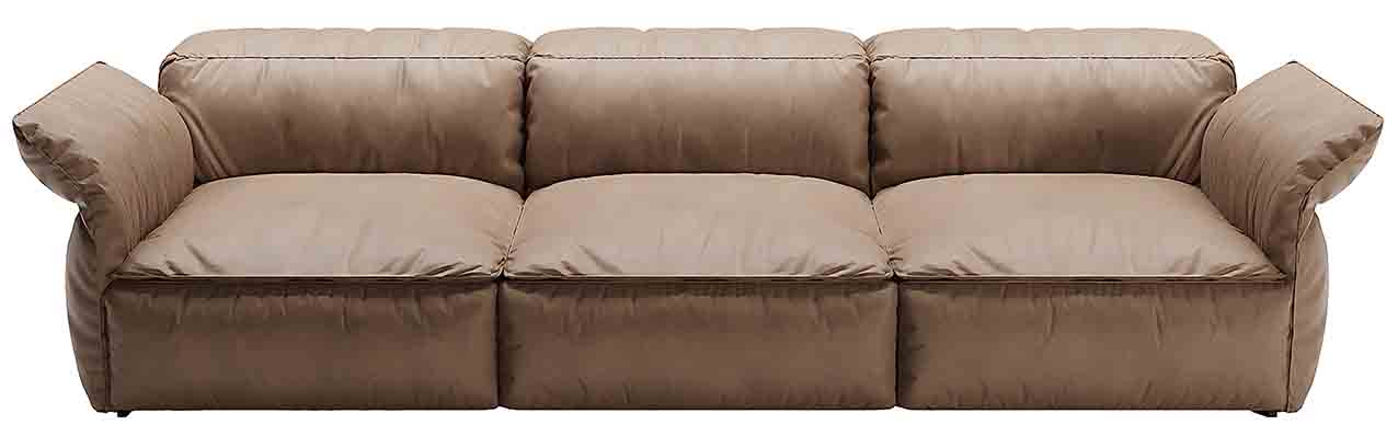 A 3 posti, Proust di Chateau d'Ax è recliner, personalizzabile per composizione e rivestimento. Misura L 305 x P 108 x H 80 cm. Costa da 4.000 euro. www.chateau-dax.it A 3 posti, Proust di Chateau d'Ax è recliner, personalizzabile per composizione e rivestimento. Misura L 305 x P 108 x H 80 cm. Costa da 4.000 euro. www.chateau-dax.it