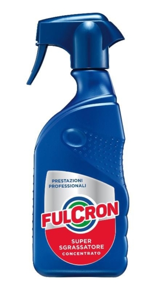 Fulcron Super Sgrassatore Concentrato è la soluzione professionale universale per auto, industria, casa, caravanning, nautica, tempo libero e anche per lo stendino del bucato. La sua formula elimina in pochi secondi lo sporco più ostinato senza lasciare residui; può essere utilizzato puro o diluito in base alla superficie. Usarlo è semplice: bisogna applicarlo sulla superficie, seguendo le istruzioni di diluizione, passare con una spugna o un panno umido e risciacquare. Non usare su legno non trattato e su superfici calde o esposte al sole. www.fulcron.it Fulcron Super Sgrassatore Concentrato è la soluzione professionale universale per auto, industria, casa, caravanning, nautica, tempo libero e anche per lo stendino del bucato. La sua formula elimina in pochi secondi lo sporco più ostinato senza lasciare residui; può essere utilizzato puro o diluito in base alla superficie. Usarlo è semplice: bisogna applicarlo sulla superficie, seguendo le istruzioni di diluizione, passare con una spugna o un panno umido e risciacquare. Non usare su legno non trattato e su superfici calde o esposte al sole. www.fulcron.it