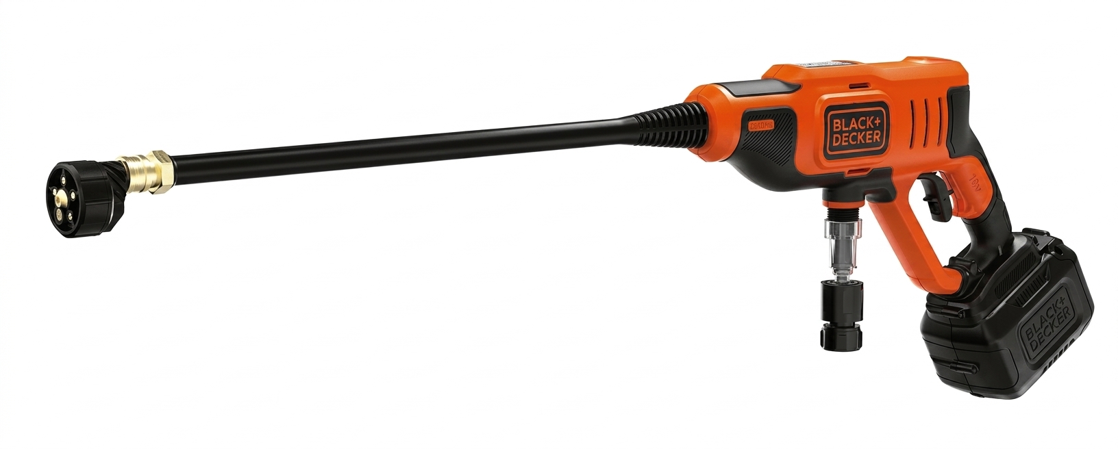 Con l’idropistola a batteria 18 V BCPC18B-XJ
di Black & Decker l'approvvigionamento d'acqua è possibile anche da un cestello, secchio o tubo da giardino. L'ugello 5 in 1 consente
di impostare facilmente il flusso da erogare, fino
a 120 l/h. Ha potenza di 350 PSI (24 BAR). Costa, senza batteria e caricabatteria, 109,90 euro. Con l’idropistola a batteria 18 V BCPC18B-XJ
di Black & Decker l'approvvigionamento d'acqua è possibile anche da un cestello, secchio o tubo da giardino. L'ugello 5 in 1 consente
di impostare facilmente il flusso da erogare, fino
a 120 l/h. Ha potenza di 350 PSI (24 BAR). Costa, senza batteria e caricabatteria, 109,90 euro.
