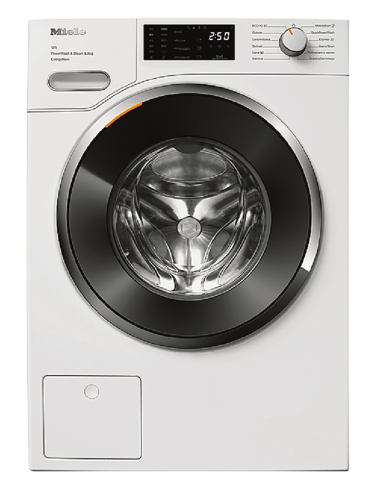 È in classe di efficienza energetica A (con consumi inferiori del 40% rispetto ai limiti della categoria) e ha velocità max di centrifuga di 1.400 giri/min.Con capacità di carico di 8 kg, WWE380 WCS
PWash&Steam&8kg
di Miele si può connettere alla rete domestica e controllare tramite app Miele@home. Misura
L 60 x P 64 x H 85 cm
e costa 1.399 euro. È in classe di efficienza energetica A (con consumi inferiori del 40% rispetto ai limiti della categoria) e ha velocità max di centrifuga di 1.400 giri/min.Con capacità di carico di 8 kg, WWE380 WCS
PWash&Steam&8kg
di Miele si può connettere alla rete domestica e controllare tramite app Miele@home. Misura
L 60 x P 64 x H 85 cm
e costa 1.399 euro.