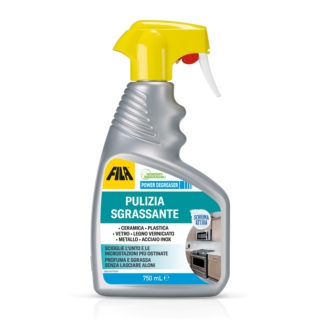 Power Degreaser di FILA Solutions sgrassa, smacchia e pulisce a fondo efficacemente tutte le piccole superfici come piani di lavoro, piastrelle, forni, fornelli, barbecue, cappe e tutte le superfici lavabili degli ambienti della casa. È adatto anche per sgrassare superfici esterne e in garage. Rimuove efficacemente lo sporco facendo brillare le superfici in acciaio, senza lasciare tracce e aloni. Prezzo 10,37 euro. www.filasolutions.com Power Degreaser di FILA Solutions sgrassa, smacchia e pulisce a fondo efficacemente tutte le piccole superfici come piani di lavoro, piastrelle, forni, fornelli, barbecue, cappe e tutte le superfici lavabili degli ambienti della casa. È adatto anche per sgrassare superfici esterne e in garage. Rimuove efficacemente lo sporco facendo brillare le superfici in acciaio, senza lasciare tracce e aloni. Prezzo 10,37 euro. www.filasolutions.com