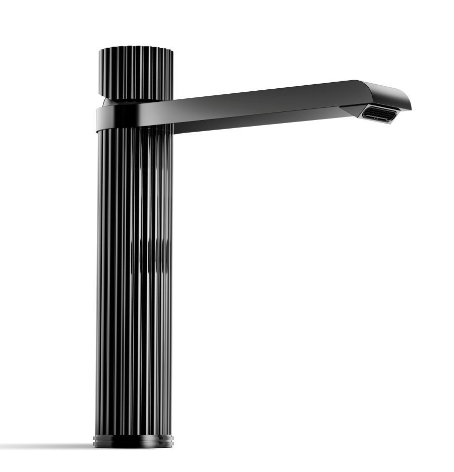 Ha finitura nero lucido il miscelatore per lavabo Ennio 3222HP lucido PV18 di Rubinetterie Stella. Realizzato in ottone a tre fori, ha un’estetica con scanalature verticali che trae ispirazione dall’eleganza delle colonne neoclassiche. L’elemento distintivo è la ghiera superiore con rondella personalizzabile. È alto 17,5 cm. Prezzo su richiesta. www.rubinetteriestella.it Ha finitura nero lucido il miscelatore per lavabo Ennio 3222HP lucido PV18 di Rubinetterie Stella. Realizzato in ottone a tre fori, ha un’estetica con scanalature verticali che trae ispirazione dall’eleganza delle colonne neoclassiche. L’elemento distintivo è la ghiera superiore con rondella personalizzabile. È alto 17,5 cm. Prezzo su richiesta. www.rubinetteriestella.it