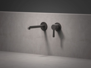 Si ispira a elementi geometrici archetipi il miscelatore per lavabo da parete Torino di Fantini con maniglia. Disponibile in svariate finiture, in foto è nella finitura deep black PVD. Ha limitatore di portata 5 l/min. L’interasse della bocca misura 15 cm. Prezzo 983 euro. www.fantini.it Si ispira a elementi geometrici archetipi il miscelatore per lavabo da parete Torino di Fantini con maniglia. Disponibile in svariate finiture, in foto è nella finitura deep black PVD. Ha limitatore di portata 5 l/min. L’interasse della bocca misura 15 cm. Prezzo 983 euro. www.fantini.it