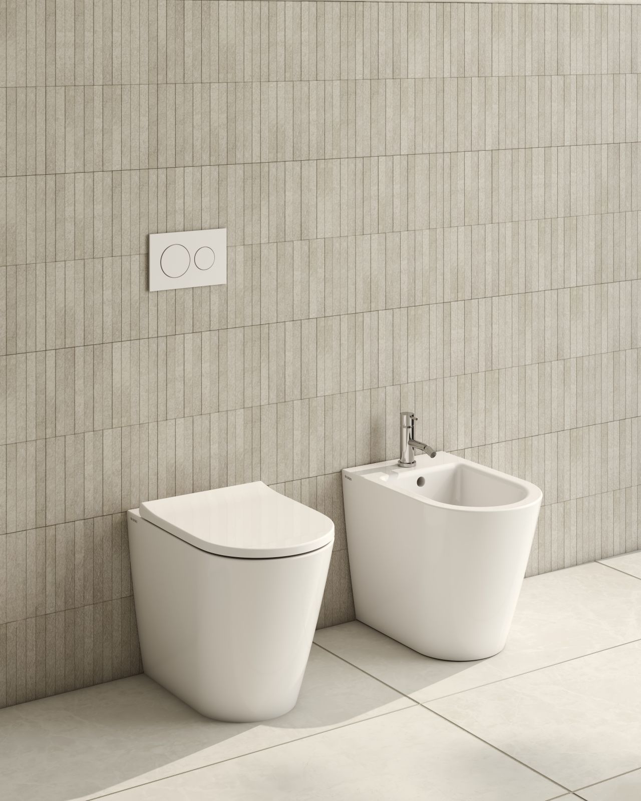 Fanno parte della collezione Forty3 i sanitari da terra con installazione a filo parete di Ceramica Globo. Hanno forme morbide e angoli raccordati per un design sobrio e contemporaneo. Il vaso è dotato di sistema CLEANSTORM® che assicura uno scarico efficiente e silenzioso. Misurano, cadauno, L 36 x P 55 cm. Prezzo su richiesta. www.ceramicaglobo.com Fanno parte della collezione Forty3 i sanitari da terra con installazione a filo parete di Ceramica Globo. Hanno forme morbide e angoli raccordati per un design sobrio e contemporaneo. Il vaso è dotato di sistema CLEANSTORM® che assicura uno scarico efficiente e silenzioso. Misurano, cadauno, L 36 x P 55 cm. Prezzo su richiesta. www.ceramicaglobo.com