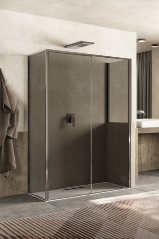 Box doccia su misura sopra muretto, Calamo SF+F+F4 di Relax Box doccia su misura sopra muretto, Calamo SF+F+F4 di Relax