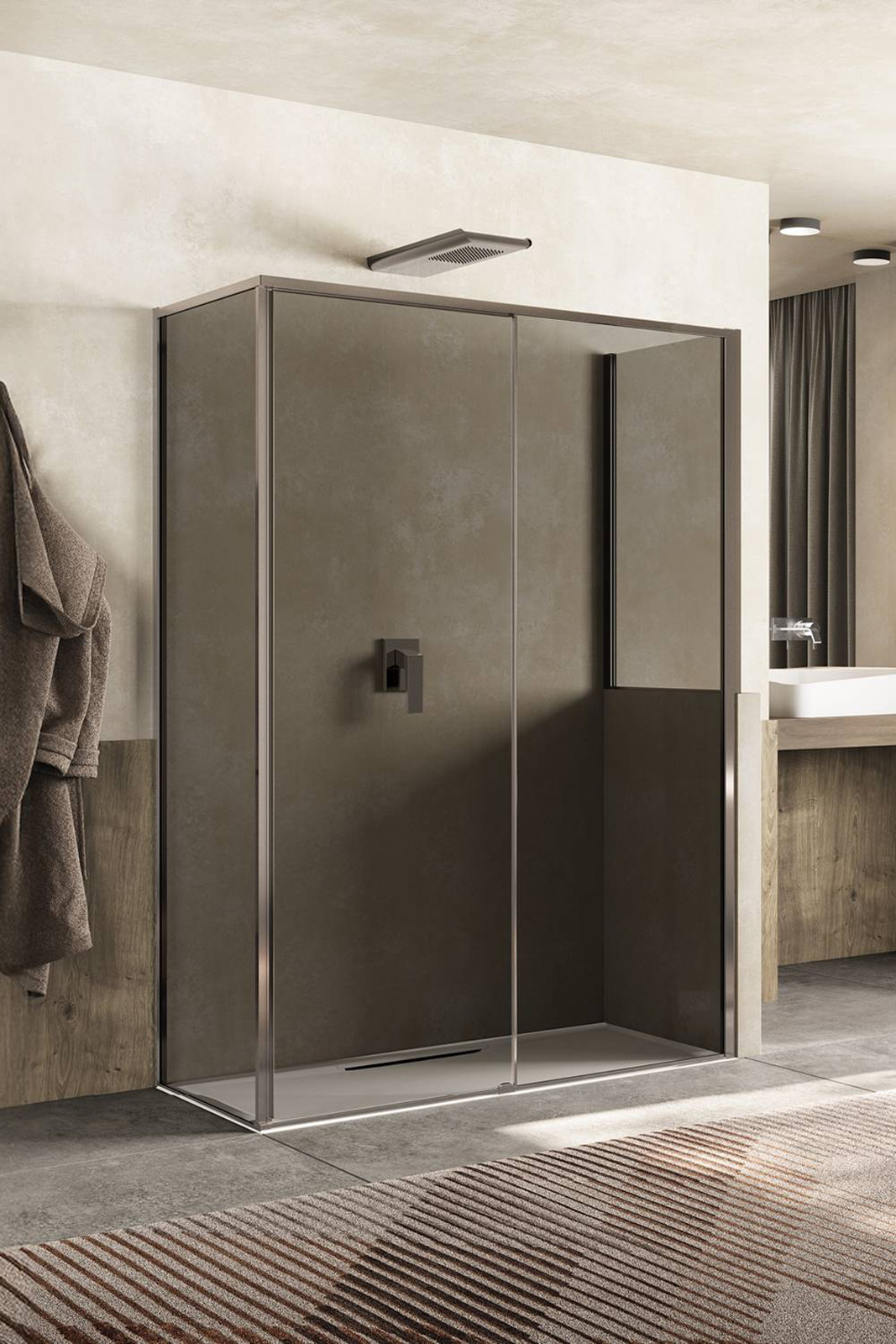 Box doccia su misura sopra muretto, Calamo SF+F+F4 di Relax Box doccia su misura sopra muretto, Calamo SF+F+F4 di Relax
