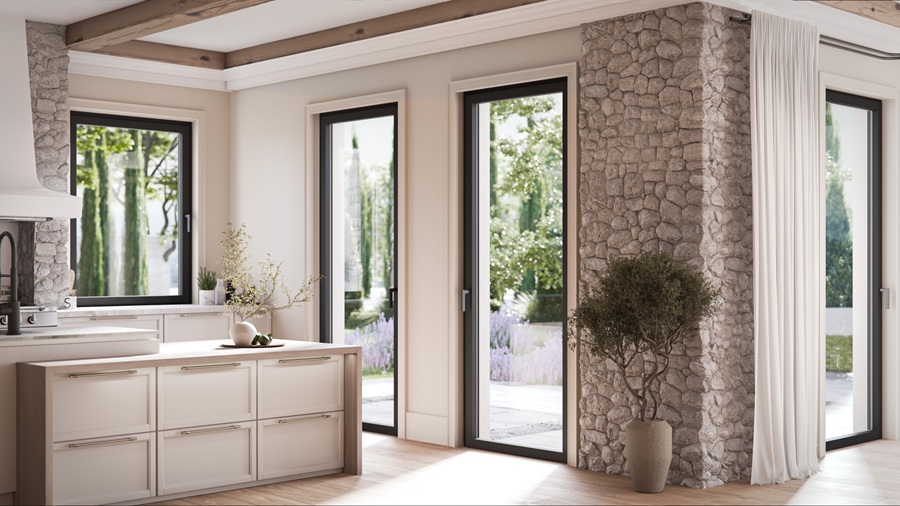 Le finestre in pvc Prolux + di Oknoplast hanno profilo sottile privo di fermavetri, con il vetro incollato al profilo, lasciando ampio spazio alla luce. La vetrocamera tripla integra vetri stratificati antisfondamento, che aumenta la resistenza ai tentativi di effrazione: in caso di rottura la pellicola interna mantiene uniti i frammenti e rende più difficile la penetrazione attraverso il vetro. Con triplo vetro trasmittanza Uw fino 0,7 W/m²K. Ha tre guarnizioni e sicurezza antieffrazione fino alla classe RC2. Diverse le finiture, sia colorate che effetto legno. www.oknoplast.it Le finestre in pvc Prolux + di Oknoplast hanno profilo sottile privo di fermavetri, con il vetro incollato al profilo, lasciando ampio spazio alla luce. La vetrocamera tripla integra vetri stratificati antisfondamento, che aumenta la resistenza ai tentativi di effrazione: in caso di rottura la pellicola interna mantiene uniti i frammenti e rende più difficile la penetrazione attraverso il vetro. Con triplo vetro trasmittanza Uw fino 0,7 W/m²K. Ha tre guarnizioni e sicurezza antieffrazione fino alla classe RC2. Diverse le finiture, sia colorate che effetto legno. www.oknoplast.it