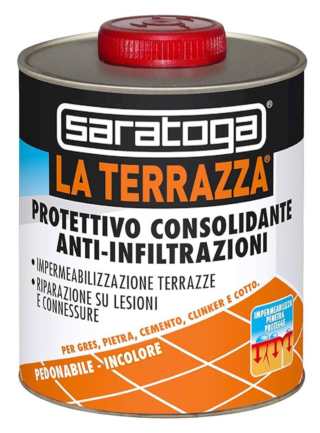 La Terrazza di Saratoga
è un protettivo consolidante anti-infiltrazioni, incolore a base di polisilossani in solvente. Prezzo da rivenditore. www.saratoga.it La Terrazza di Saratoga
è un protettivo consolidante anti-infiltrazioni, incolore a base di polisilossani in solvente. Prezzo da rivenditore. www.saratoga.it