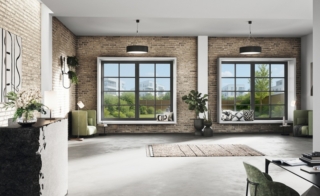 Schüco AWS 90 ST.SI+ (Steel Line) di Schüco Italia è il sistema per finestre in alluminio con profili dall’effetto estetico ferro. I profili sono sottili, lineari ed eleganti e possono alloggiare vetri ad alte prestazioni. Nella versione Optimized vengono montati tripli vetri fino a 51 mm e il sistema raggiunge livelli di isolamento termico elevati, con valori fino a Uf 0,53 W/m²K. Sui vetri si possono installare inglesine coordinate. Sicurezza antieffrazione fino classe RC3, abbattimento acustico di 46 dB. www.schueco.com/it Schüco AWS 90 ST.SI+ (Steel Line) di Schüco Italia è il sistema per finestre in alluminio con profili dall’effetto estetico ferro. I profili sono sottili, lineari ed eleganti e possono alloggiare vetri ad alte prestazioni. Nella versione Optimized vengono montati tripli vetri fino a 51 mm e il sistema raggiunge livelli di isolamento termico elevati, con valori fino a Uf 0,53 W/m²K. Sui vetri si possono installare inglesine coordinate. Sicurezza antieffrazione fino classe RC3, abbattimento acustico di 46 dB. www.schueco.com/it