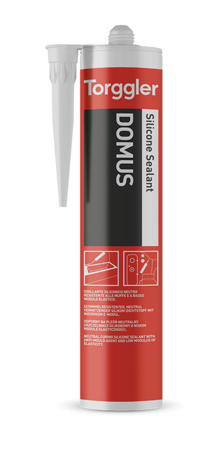 Il sigillante siliconico neutro DOMUS di Torggler resiste
ai raggi UV e alla muffa, assorbendo le sollecitazioni.
La cartuccia da 310 ml
costa 10,69 euro. www.torggler.com