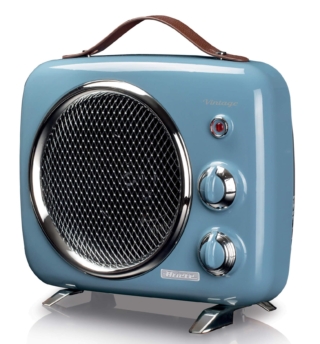 Design anni ’50 per il termoventilatore Vintage di Ariete che riscalda o raffresca a seconda delle esigenze. Misura L 31,5 x P 13,5 x H 27,5 cm. Costa 45 euro. www.ariete.net Design anni ’50 per il termoventilatore Vintage di Ariete che riscalda o raffresca a seconda delle esigenze. Misura L 31,5 x P 13,5 x H 27,5 cm. Costa 45 euro. www.ariete.net