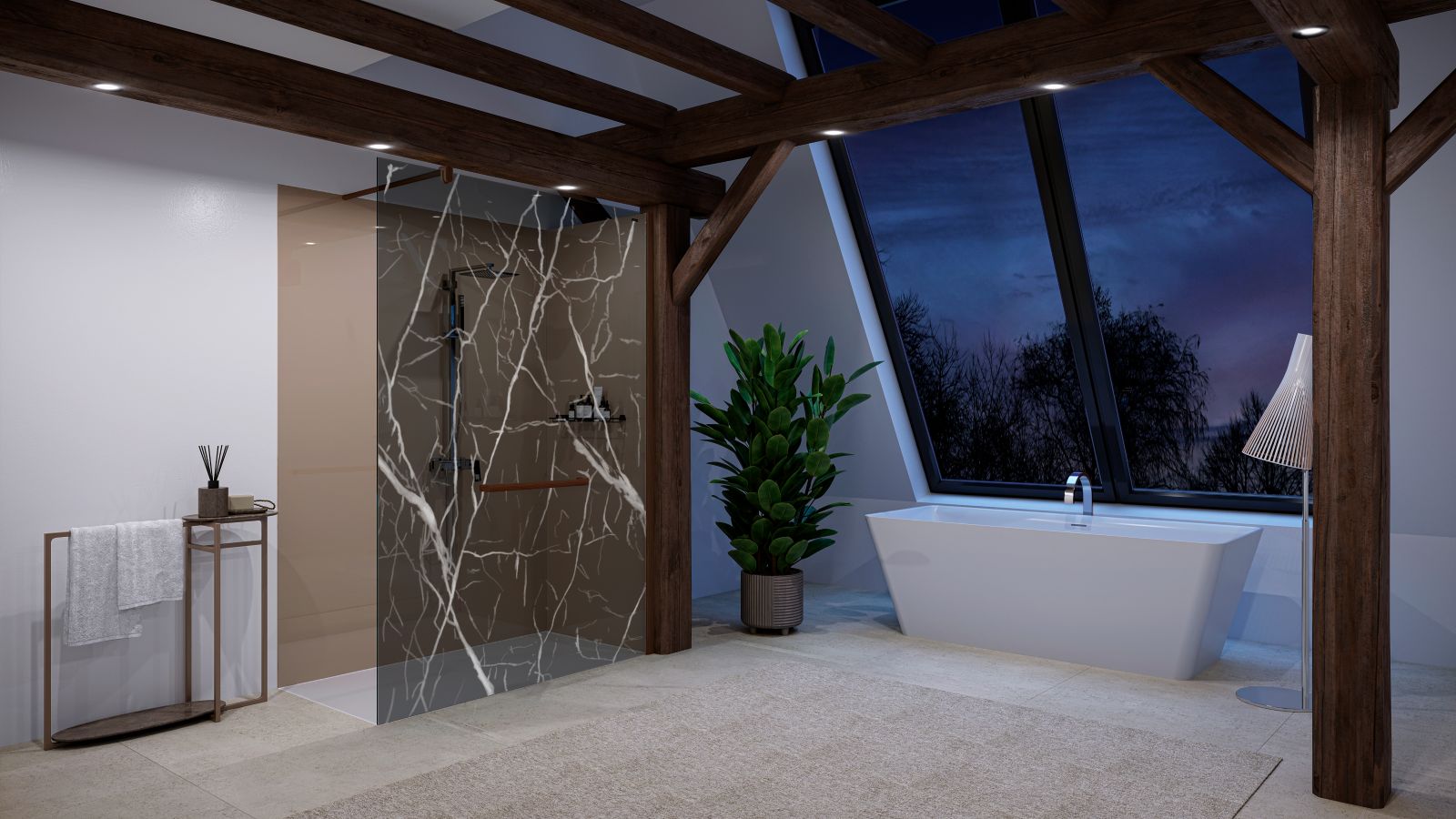 I profili del box doccia walk-in completamente privo di telaio Air Wood di Duscholux vengono sottolineati dal legno di Accoya. Si tratta di un legno conosciuto per la sua resistenza all'acqua e all'umidità. Trattandosi di un materiale vivo, ogni singolo profilo risulta essere un pezzo unico e irripetibile. Numerosi sono i colori disponibili che rendono questo legno adatto a qualsiasi tipo di stile dell’ambiente bagno, come l’essenza Natural Finish, Monterey Pine, Teak e Walnut. Il box doccia si può completare abbinandovi una traversa di stabilizzazione e un pratico portasalviette, entrambi acquistabili separatamente e realizzati nello stesso materiale. La parete doccia è in vetro temperato dallo spessore di 8 mm e rimane perfetta nel tempo grazie al trattamento CareTec Pro. L’altezza massima disponibile è di 250 cm. www.duscholux.it – Cersaie 2026, Pad. 22, Stand B23