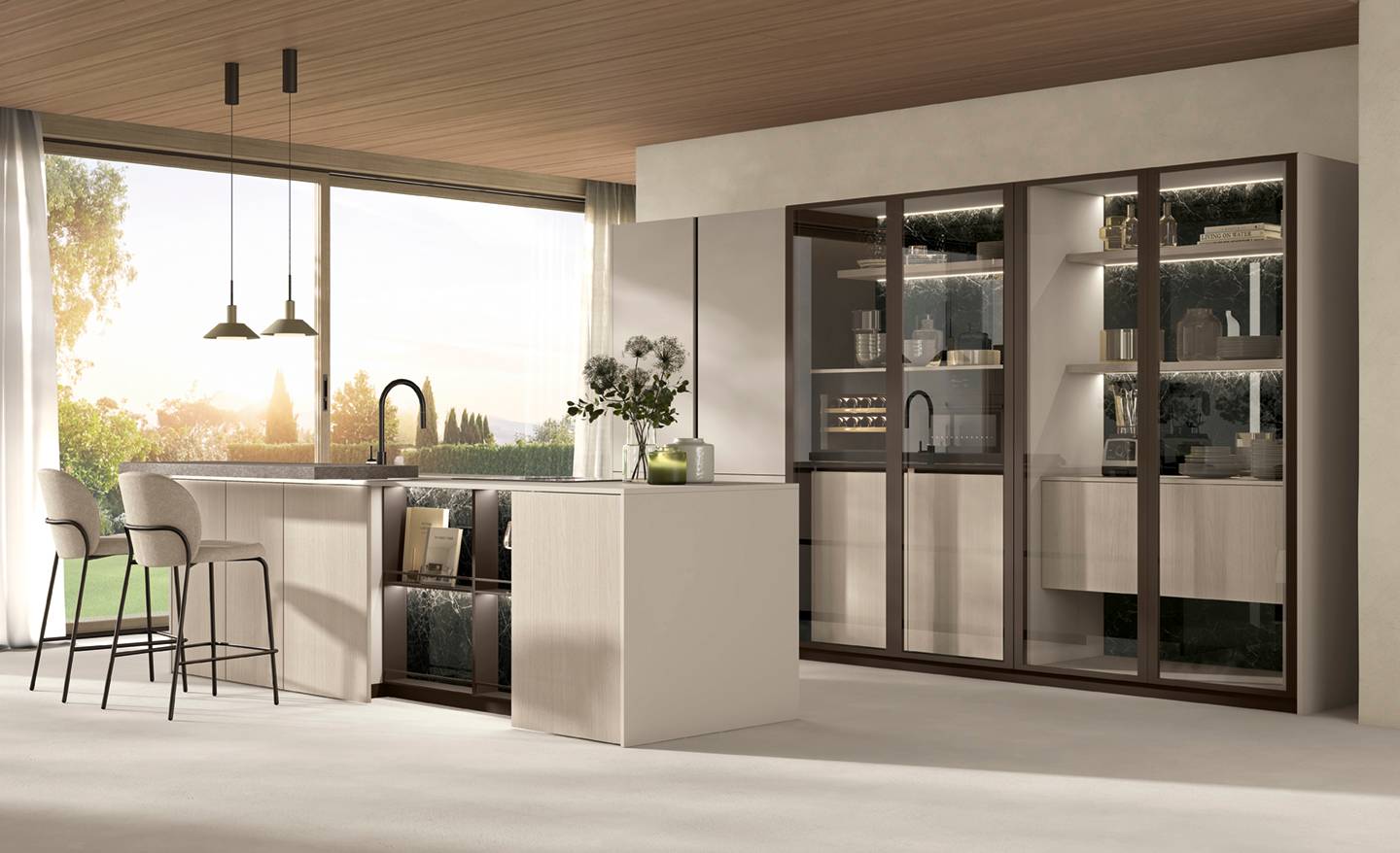 Si apre sulla zona giorno la cucina Immagina di Lube dal design contemporaneo sottolineato dallo zoccolo ribassato, disponibile con altezza di 6 cm, che dà vita ad un'estetica più lineare, compatta e moderna. Lo zoccolo di altezza ridotta infatti limita visivamente lo spazio tra il pavimento e i mobili della cucina, aumentando la percezione dell'altezza e della continuità dei frontali. Le basi assumono così un aspetto più importante e architettonico, con superfici verticali maggiormente protagoniste della composizione. Prezzo su richiesta. https://www.cucinelube.it Si apre sulla zona giorno la cucina Immagina di Lube dal design contemporaneo sottolineato dallo zoccolo ribassato, disponibile con altezza di 6 cm, che dà vita ad un'estetica più lineare, compatta e moderna. Lo zoccolo di altezza ridotta infatti limita visivamente lo spazio tra il pavimento e i mobili della cucina, aumentando la percezione dell'altezza e della continuità dei frontali. Le basi assumono così un aspetto più importante e architettonico, con superfici verticali maggiormente protagoniste della composizione. Prezzo su richiesta. https://www.cucinelube.it