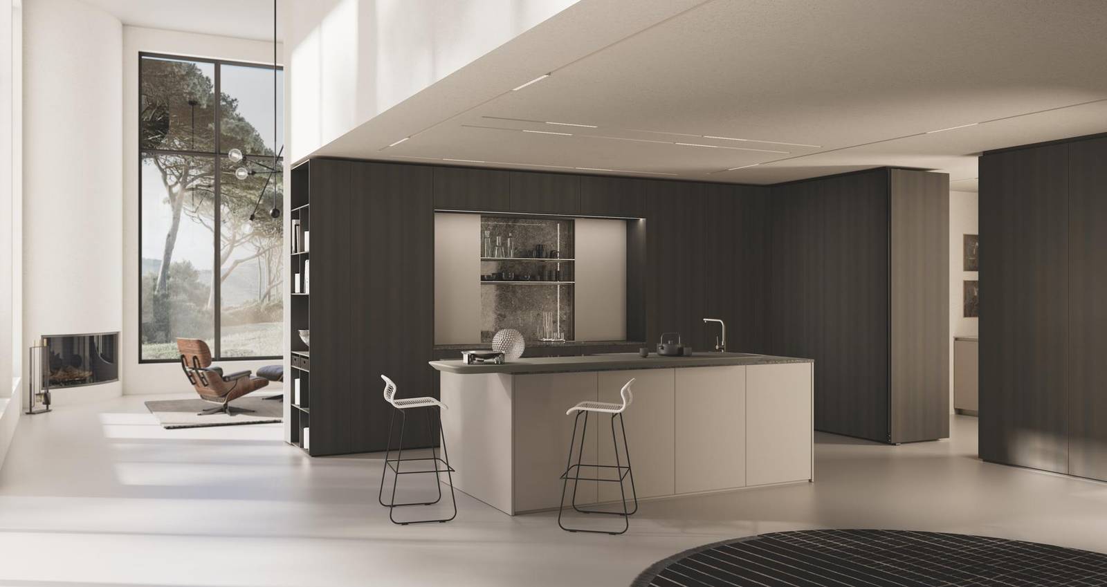 Si sviluppa intorno all'isola operativa la cucina ONE di Ernestomeda che è caratterizzata da elementi geometrici con gli zoccoli ribassati. Le basi in CrystalTouch Grain opaco sono abbinate alle ante delle colonne in Hi-Melamine Fiammato Terra Bruciata. Il piano di lavoro è in marmo Rolec Grey lucido, mentre il piano snack Twist è in laccato Core Grigio Island. Prezzo su richiesta. Lo zoccolino è alto 7 cm. https://www.ernestomeda.com Si sviluppa intorno all'isola operativa la cucina ONE di Ernestomeda che è caratterizzata da elementi geometrici con gli zoccoli ribassati. Le basi in CrystalTouch Grain opaco sono abbinate alle ante delle colonne in Hi-Melamine Fiammato Terra Bruciata. Il piano di lavoro è in marmo Rolec Grey lucido, mentre il piano snack Twist è in laccato Core Grigio Island. Prezzo su richiesta. Lo zoccolino è alto 7 cm. https://www.ernestomeda.com