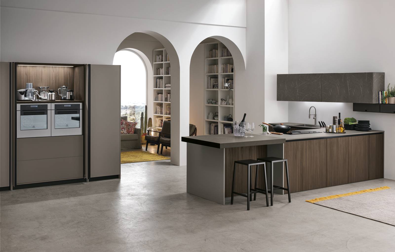 L'isola centrale dealla cucina Metropolis di Stosa è caratterizzata dalle ante Larice Brown, accostate alla texture materica del Grafte Brown e alla tonalità intensa del Pet Grigio Fumo opaco, e dal Slide top scorrevole che permette di aumentare la superficie di lavoro. Lo zoccolo è disponibile nella versione ribassata da 8 cm. Prezzo su richiesta. https://www.stosacucine.com L'isola centrale dealla cucina Metropolis di Stosa è caratterizzata dalle ante Larice Brown, accostate alla texture materica del Grafte Brown e alla tonalità intensa del Pet Grigio Fumo opaco, e dal Slide top scorrevole che permette di aumentare la superficie di lavoro. Lo zoccolo è disponibile nella versione ribassata da 8 cm. Prezzo su richiesta. https://www.stosacucine.com