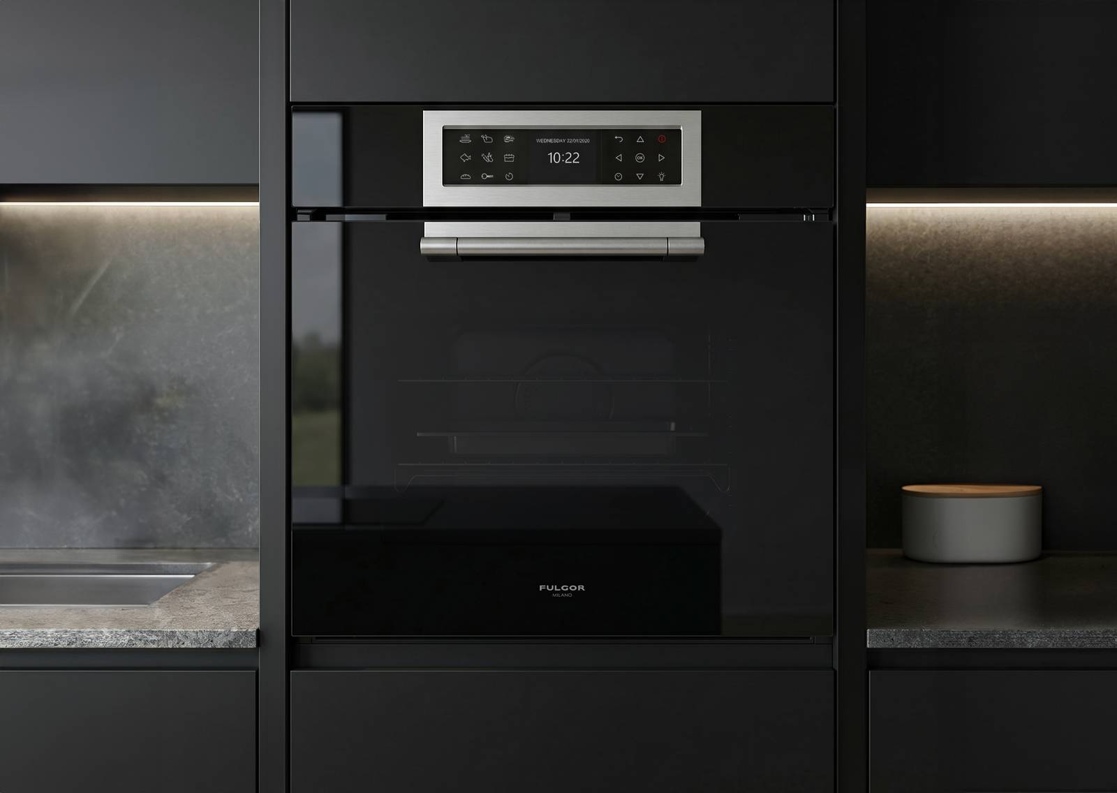 Il forno a vapore Atmos 60 Cluster di Fulgor Milano ha funzione Rigenerazione che unisce il calore dell'aria calda alla giusta percentuale di vapore: l'umidità reidrata il cibo mentre si scalda a 180°C, evitando l'effetto gommoso. Offre 24 funzioni di cottura, numerose ricette preimpostate e fino a tre ore di erogazione continua del vapore, ideale per cotture lunghe e salutari. Anche la manutenzione è semplificata grazie ai programmi automatici dedicati alla pulizia della cavità, del circuito idrico e alla decalcificazione. Il cruscotto comandi ad apertura automatica, permette di riempire il serbatoio dell'acqua senza aprire la cavità del forno, evitando inutili dispersioni di calore. Prezzo 4.026 euro. www.fulgor-milano.com Il forno a vapore Atmos 60 Cluster di Fulgor Milano ha funzione Rigenerazione che unisce il calore dell'aria calda alla giusta percentuale di vapore: l'umidità reidrata il cibo mentre si scalda a 180°C, evitando l'effetto gommoso. Offre 24 funzioni di cottura, numerose ricette preimpostate e fino a tre ore di erogazione continua del vapore, ideale per cotture lunghe e salutari. Anche la manutenzione è semplificata grazie ai programmi automatici dedicati alla pulizia della cavità, del circuito idrico e alla decalcificazione. Il cruscotto comandi ad apertura automatica, permette di riempire il serbatoio dell'acqua senza aprire la cavità del forno, evitando inutili dispersioni di calore. Prezzo 4.026 euro. www.fulgor-milano.com