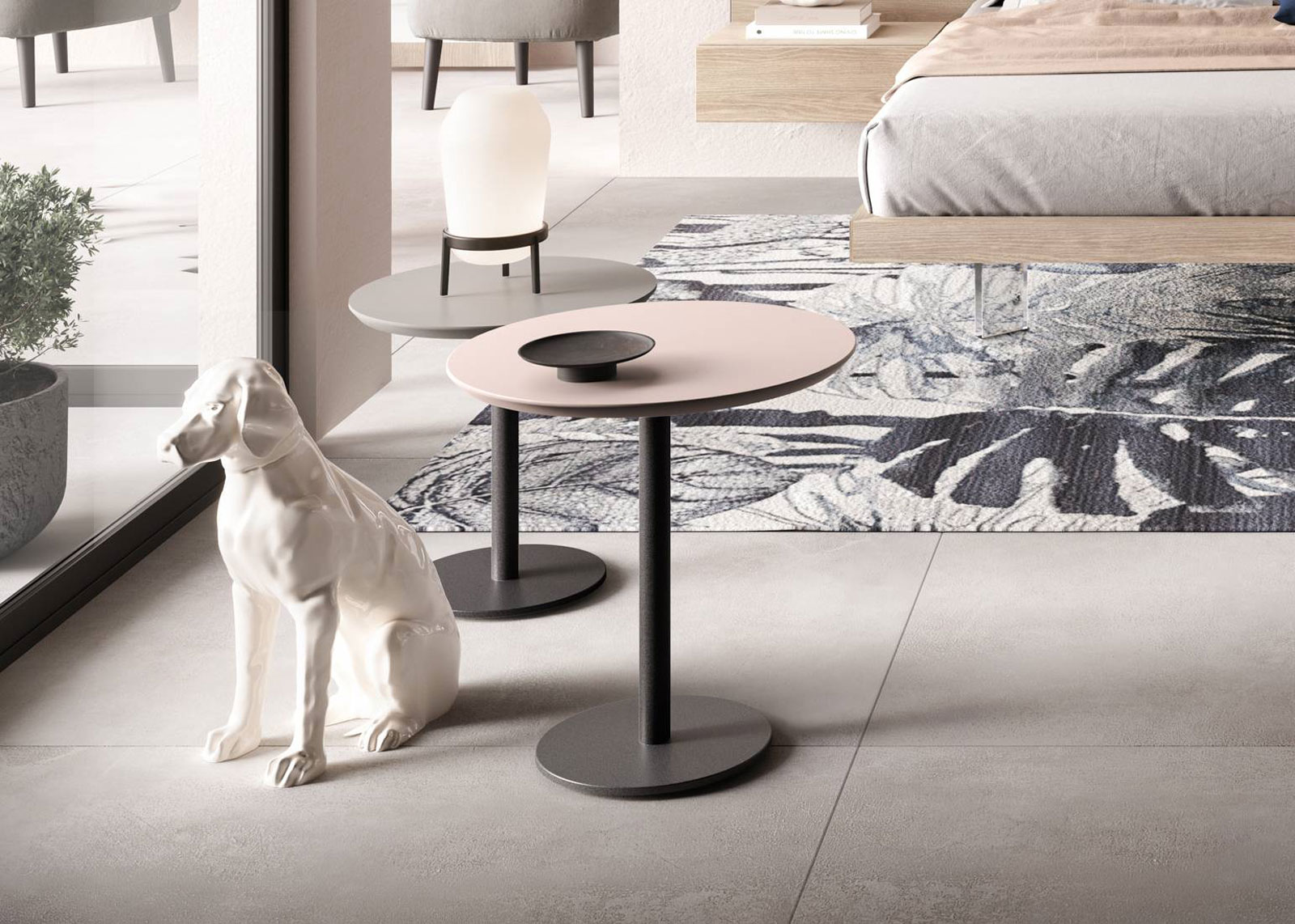 Fanno parte della linea Eclipse di Moretti Compact Giorno e Notte i tavolini accostabili con altezze diverse che permettono di dare vita a composizioni dinamiche. Il piano rotondo è in Laccato opaco e il basamento sottile in Alluminio Metal Gray. Misurano Ø 45 x H 45/52 cm e Ø 52 x H 45/52 cm. Prezzo a partire da 191,30 euro. https://www.moretticompact.it Fanno parte della linea Eclipse di Moretti Compact Giorno e Notte i tavolini accostabili con altezze diverse che permettono di dare vita a composizioni dinamiche. Il piano rotondo è in Laccato opaco e il basamento sottile in Alluminio Metal Gray. Misurano Ø 45 x H 45/52 cm e Ø 52 x H 45/52 cm. Prezzo a partire da 191,30 euro. https://www.moretticompact.it