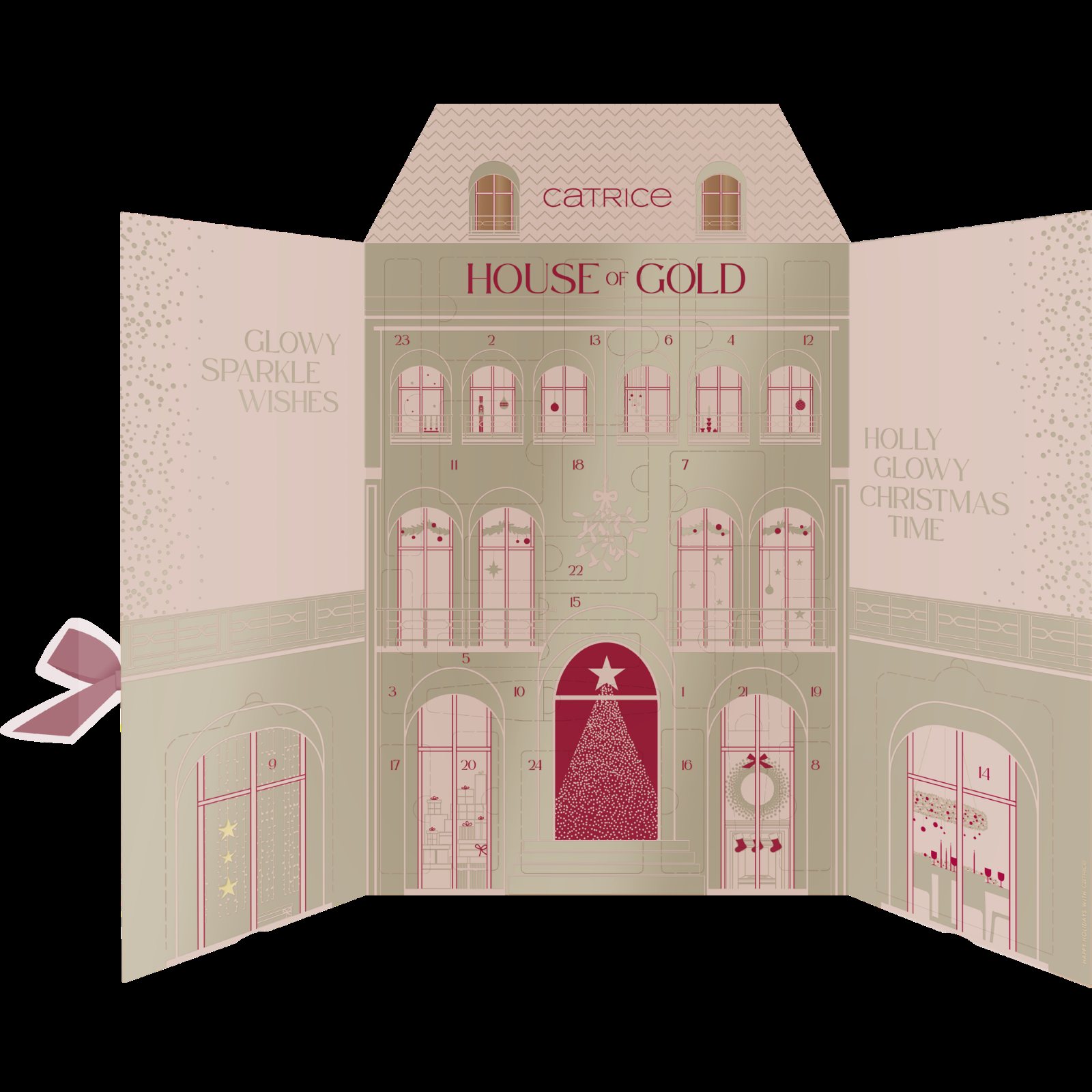 Con il Calendario dell’Avvento The House of Gold, Catrice celebra l’attesa del Natale all’insegna del glamour e della bellezza. Dietro le 24 porticine si nascondono altrettanti prodotti in edizione limitata, ciascuno accompagnato da un messaggio speciale. La selezione comprende prodotti per il trucco, per le unghie, strumenti e accessori con finish luminosi e scintillanti per creare look festosi: dai mascara di grande effetto agli illuminanti, fino ad una versatile palette di ombretti. Prezzo 42,99 euro. www.catrice.eu Con il Calendario dell’Avvento The House of Gold, Catrice celebra l’attesa del Natale all’insegna del glamour e della bellezza. Dietro le 24 porticine si nascondono altrettanti prodotti in edizione limitata, ciascuno accompagnato da un messaggio speciale. La selezione comprende prodotti per il trucco, per le unghie, strumenti e accessori con finish luminosi e scintillanti per creare look festosi: dai mascara di grande effetto agli illuminanti, fino ad una versatile palette di ombretti. Prezzo 42,99 euro. www.catrice.eu
