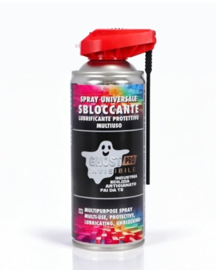GHOST PRO Spray Sbloccante Multiuso ad Alta Penetrazione è un prodotto che scioglie rapidamente ruggine e ossidazione, sbloccando meccanismi bloccati o difficili da muovere. È quindi adatto per parti meccaniche: viti, bulloni, dadi, lucchetti, cerniere e componenti in movimento. È inoltre dotato di un doppio sistema di erogazione: vaporizzatore a largo raggio ed erogatore di precisione per interventi mirati. Prezzo 14,90 euro. www.amazon.it