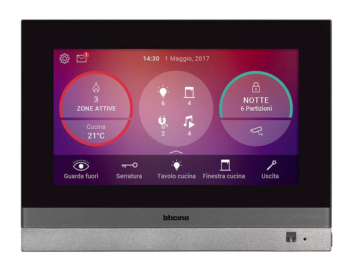 Display HOMETOUCH, touch screen per gestione funzioni MyHOME Display HOMETOUCH, touch screen per gestione funzioni MyHOME