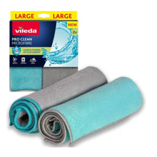 I panni in microfibra Pro Clean di Vileda sono sicuri sui materiali anche più delicati. Prezzo: 2,54 euro su vileda.it