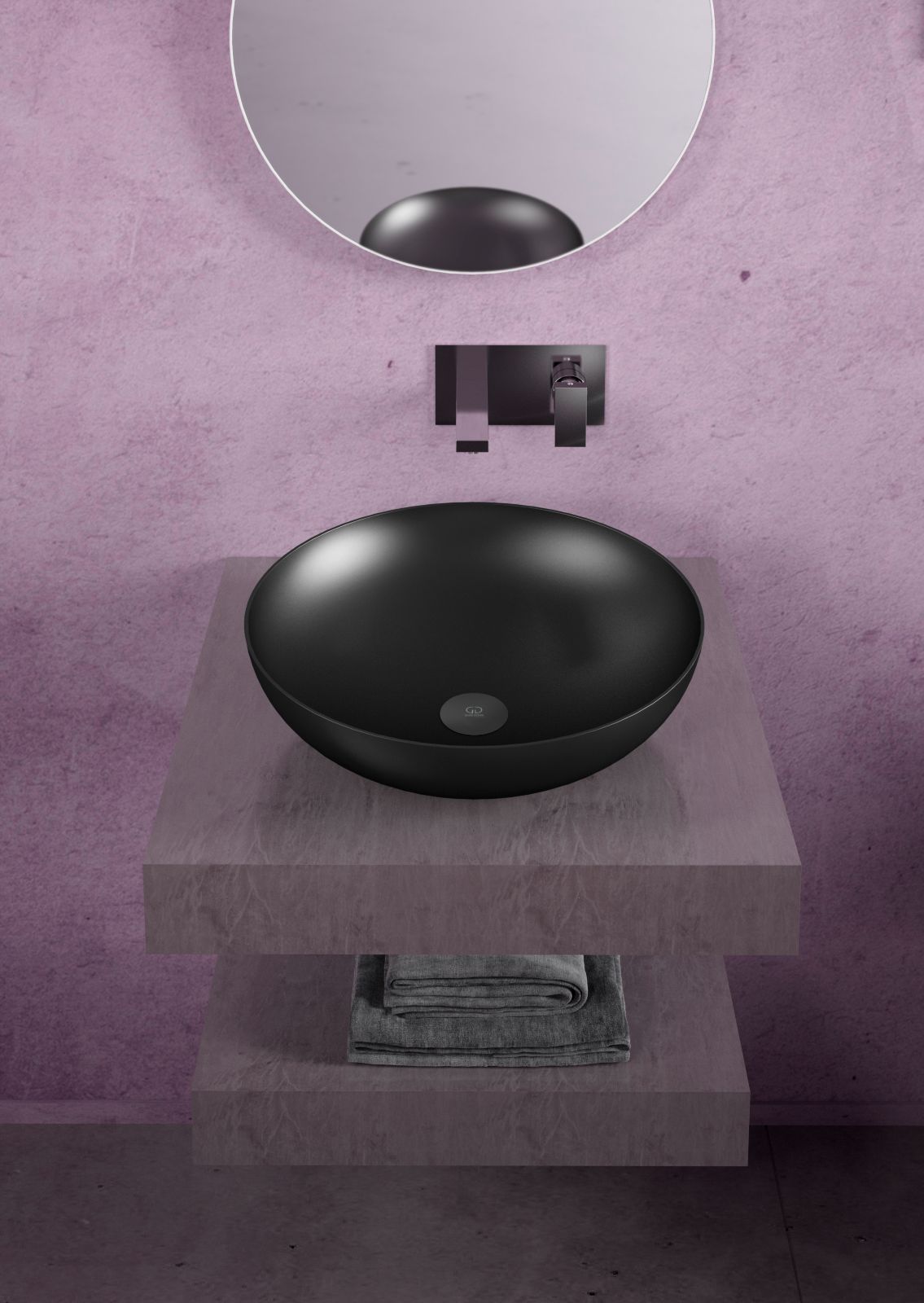 Ha bordo di soli 4 mm il lavabo d’appoggio della collezione Slide di Glass Design. Realizzato in VetroFreddo, è proposto in 5 modelli con dimensioni diverse,
ognuno dei quali disponibile in 17 differenti finiture. In foto il modello Slide40 nella versione in nero. Misura ∅ 40 x H 14 cm. Prezzo, Iva esclusa, 715 euro. www.glassdesign.it