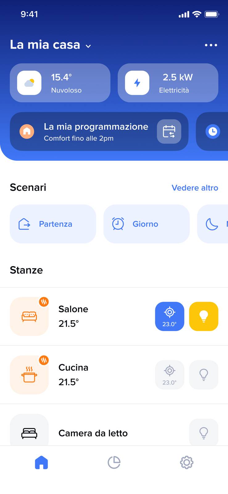 schermata APP Home+Control BTicino schermata APP Home+Control BTicino
