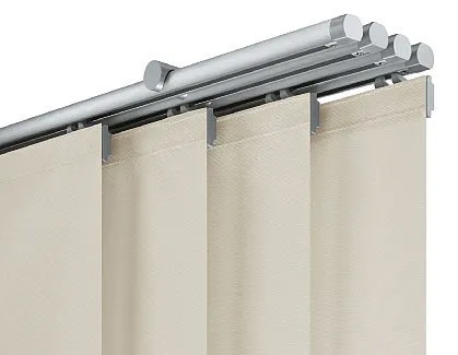 Binario a 4 guide in Alluminio per Tende a Pannello - 300 cm - Pannelli  Giapponesi - Fissaggio a soffitto