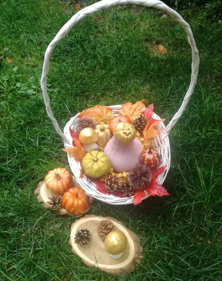 Cestino Portaoggetti Intrecciato A Mano A Forma Di Zucca - 19,8x16 Cm, In Vimini E Tessuto, Per Decorazioni Di Halloween E Pasqua, Centrotavola O Regalo