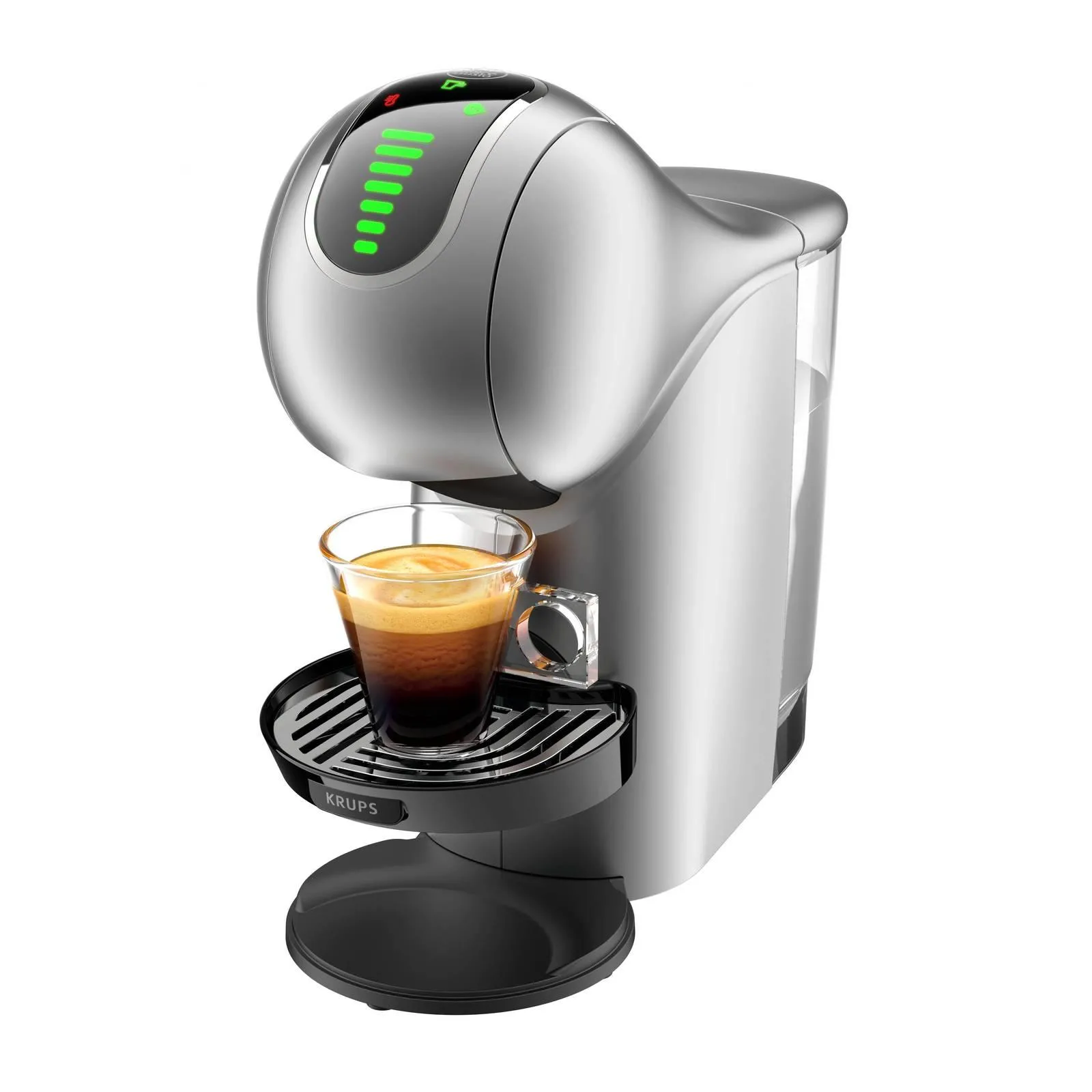 Macchina Espresso e Capsule con Montalatte per Cappuccino, Latte e Espresso  Macchiato, 20 bar, Nero con Acciaio Inox