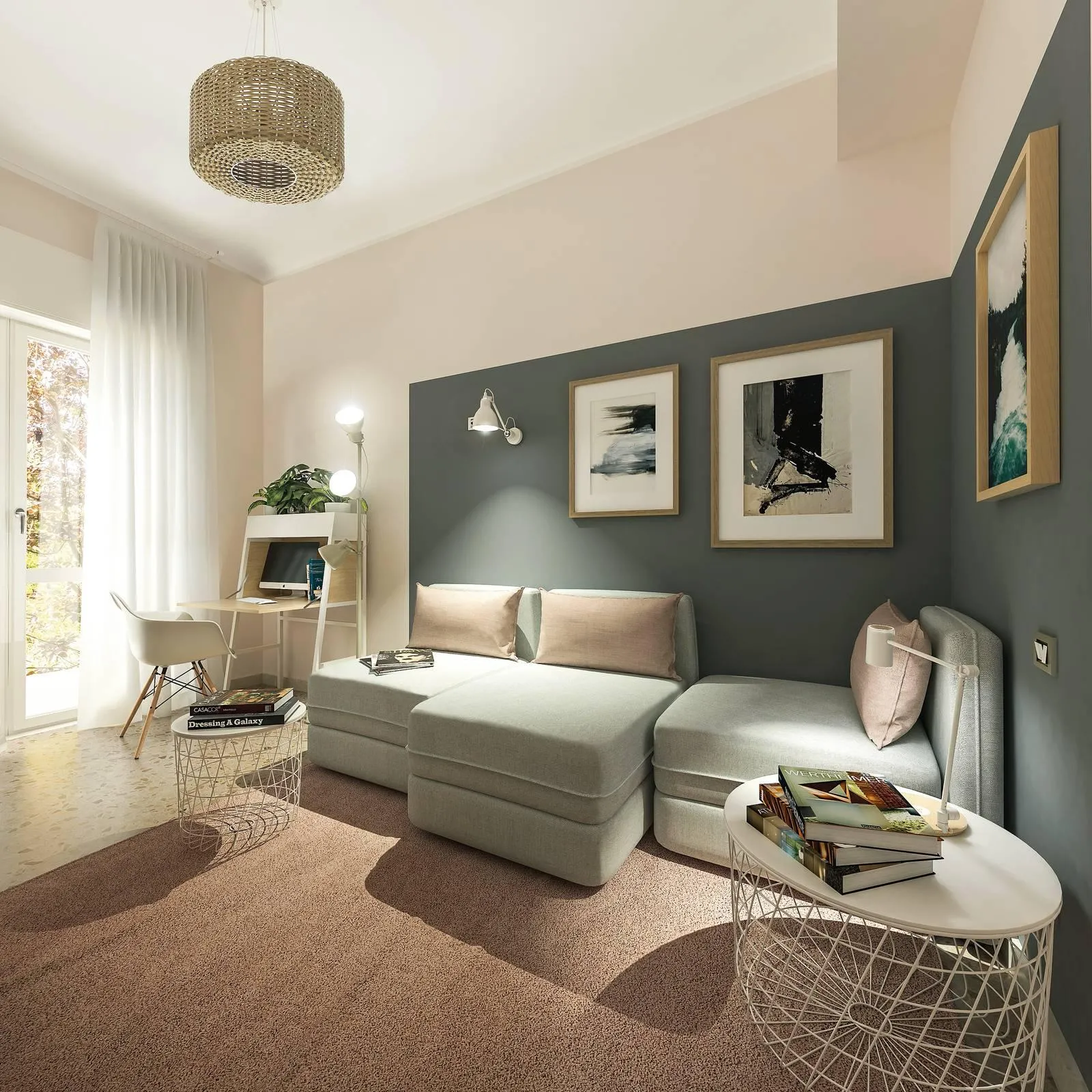 Pareti: come valorizzare il soggiorno con colorazioni particolari,  decorazioni e rivestimenti.