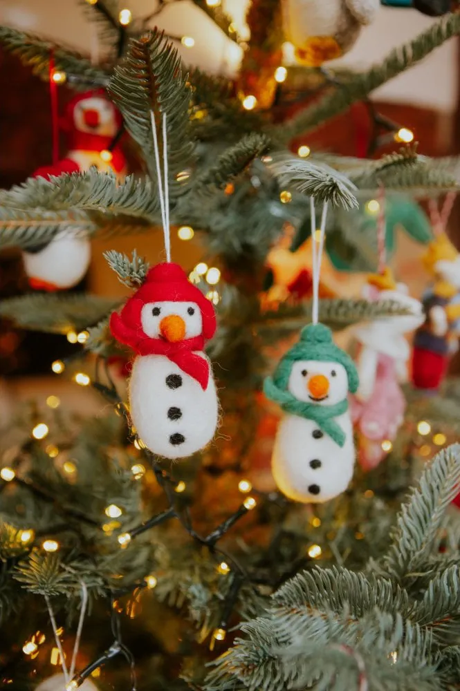 Set di 10 Decorazioni Fiocco di Neve in Gomma Bianca da Appendere  all'Albero di Natale
