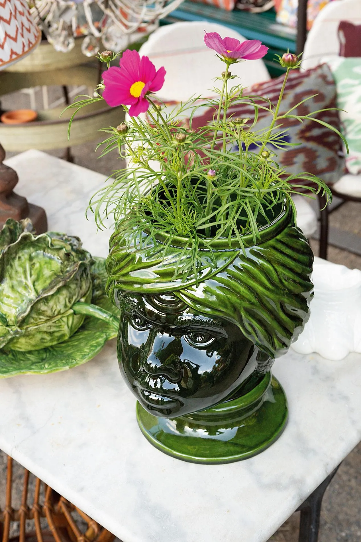 Idea Verde Maschi - Splendidi vasi a forma di testa, molto