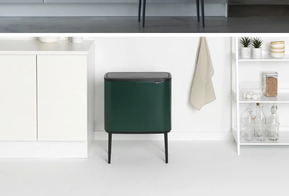 Pattumiera Da Cucina Salvaspazio Da Appoggio O Appendere – Contenitore Rifiuti Con Coperchio Scorrevole, 27x13x29 Cm