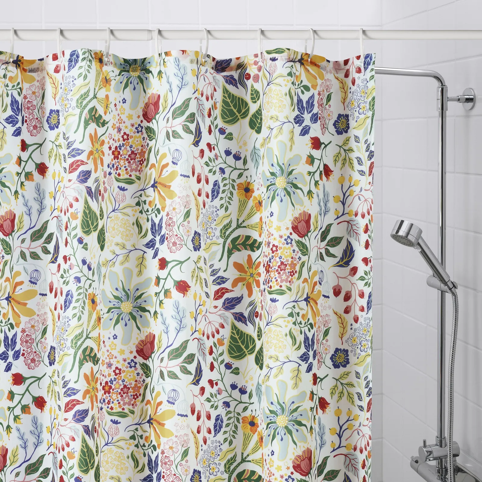 Tenda Da Doccia Con Maialini WELMECO – Tessuto In Poliestere 183x183 Cm, Turchese. Include 12 Ganci In Plastica. Design Country Divertente Per Il Bagno. Facile Da Lavare.